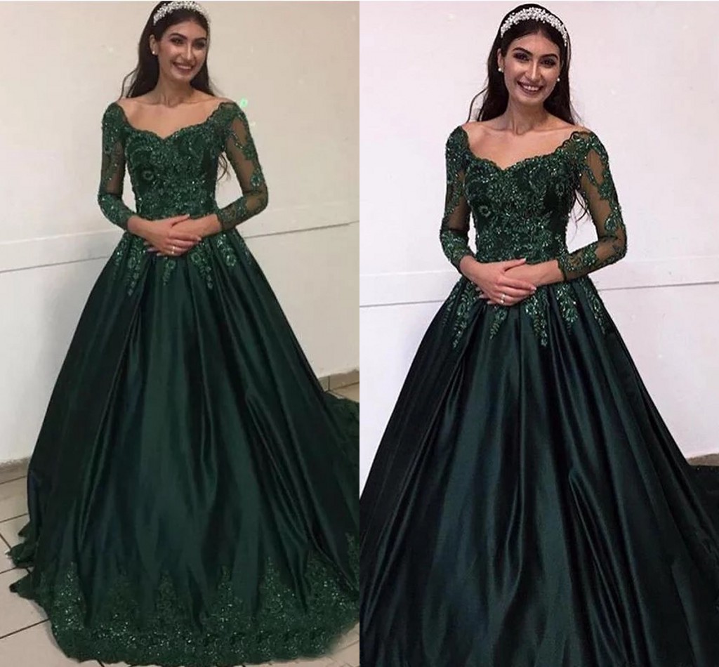 2022 Dark Green Long Sleeve Prom Dresses Quinceanera A-line Applique Beaded Satin Formal Evening Gowns Elegant Womens Special Occasion, Lavender
2022 Dark Green Long Sleeve Prom Dresses Quinceanera A-line Applique Beaded Satin Formal Evening Gowns Elegant Womens Special Occasion, Lavender