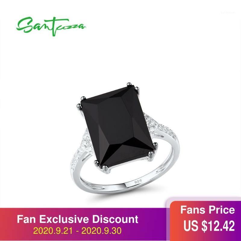 SANTUZZA Silver Rings For Women Genuine 925 Sterling Silver Concise Baguette-cut Black Glass Cubic Zirconia Trendy Party Jewelry1
SANTUZZA Silver Rings For Women Genuine 925 Sterling Silver Concise Baguette-cut Black Glass Cubic Zirconia Trendy Party Jewelry1