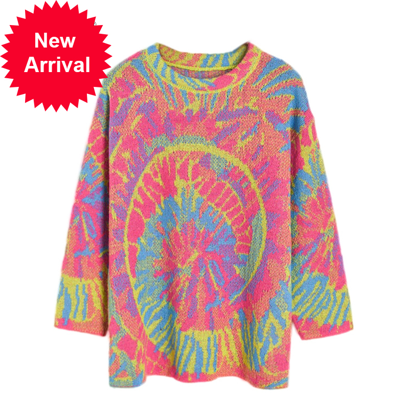 2020 Autumn oversized female tie-dye shirt loose neck mohair knit pullover ladies nightgown oversize jumper B-125, Multi
2020 Autumn oversized female tie-dye shirt loose neck mohair knit pullover ladies nightgown oversize jumper B-125, Multi