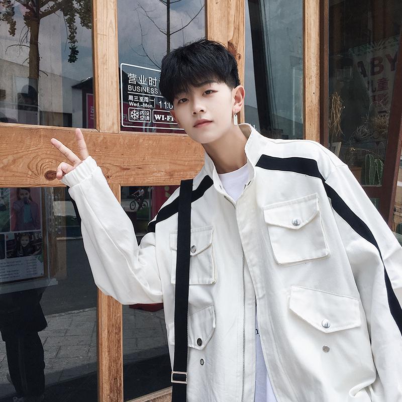 2020 Fashion Tooling Style Jacket High Quality Trend Black and White Mosaic Jacket Super Handsome Youthful Mens Coat
2020 Fashion Tooling Style Jacket High Quality Trend Black and White Mosaic Jacket Super Handsome Youthful Mens Coat