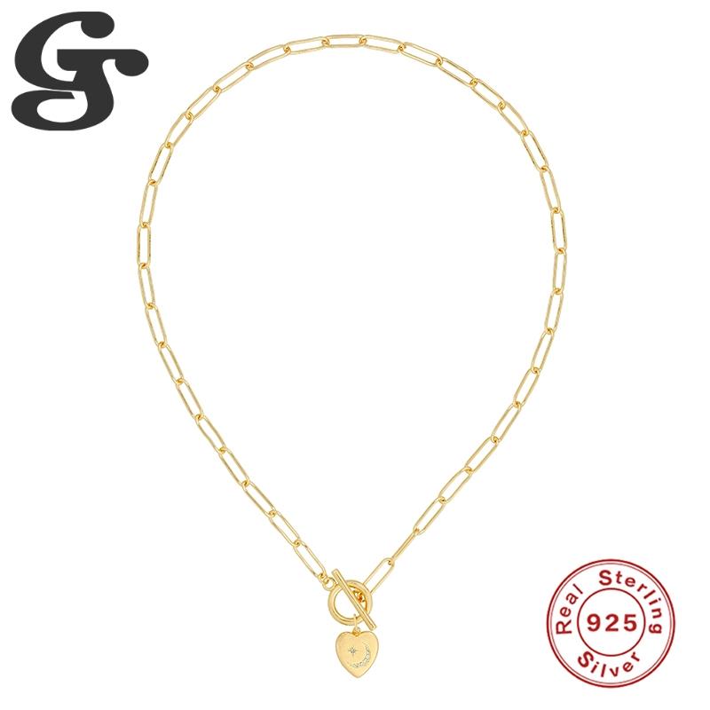GS Moon Necklaces 925 Sterling Silver Women Chains Choker with Mini Heart Shaped Pendants 2020 EU New Fashion Trendy Collier
GS Moon Necklaces 925 Sterling Silver Women Chains Choker with Mini Heart Shaped Pendants 2020 EU New Fashion Trendy Collier