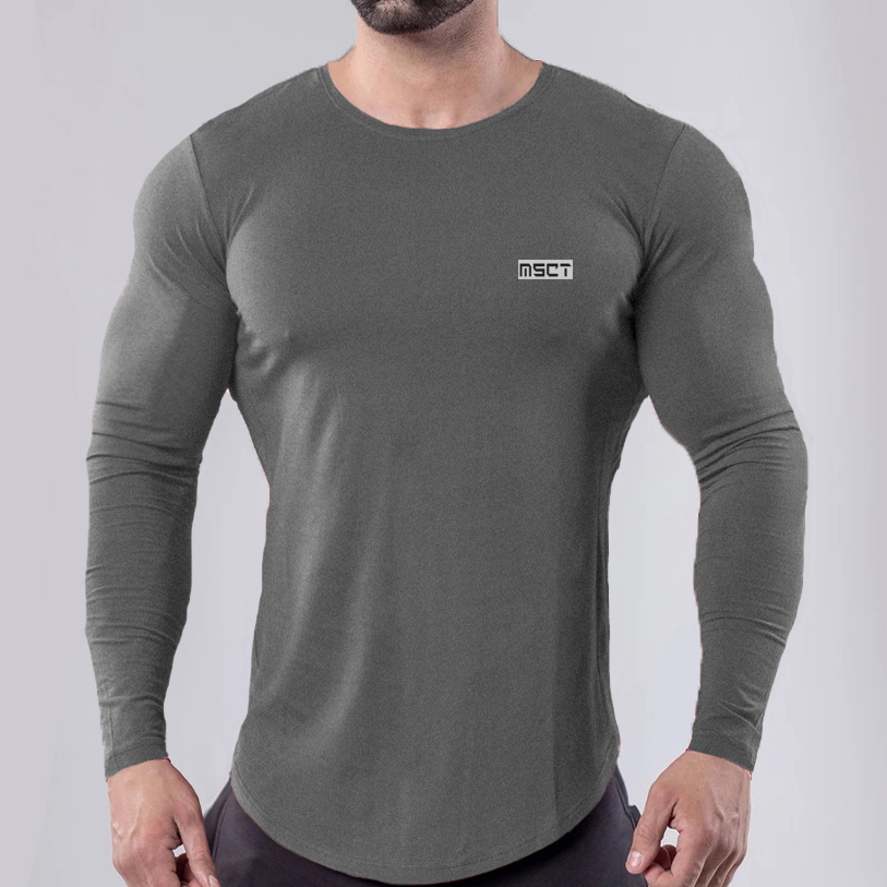 High collar Compression Shirts Men Bodybuilding Sportswear T-shirt Long Sleeve Top Gyms T Shirt Men Fitness Tight Rashgard 201202
