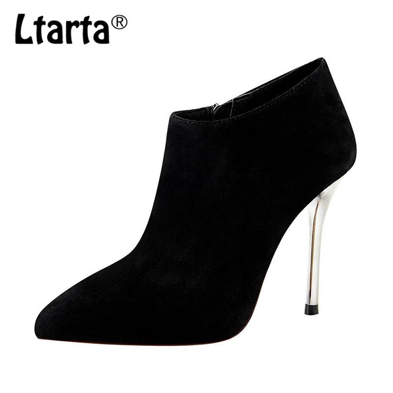 LTARTA Fashion Simple Women's Boots Super High-heeled Women's Winter Boots Pointed Suede Sexy Slim and Bare DS-8663-2, Black
LTARTA Fashion Simple Women's Boots Super High-heeled Women's Winter Boots Pointed Suede Sexy Slim and Bare DS-8663-2, Black