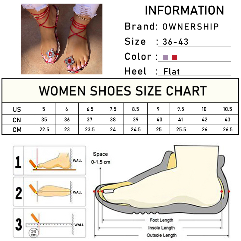 Women Gladiator Thong Sandals Woman Cross Tied Crystal Flats Summer Women's Shoes Plus Size Female Beach Footwear Plus Size 220308