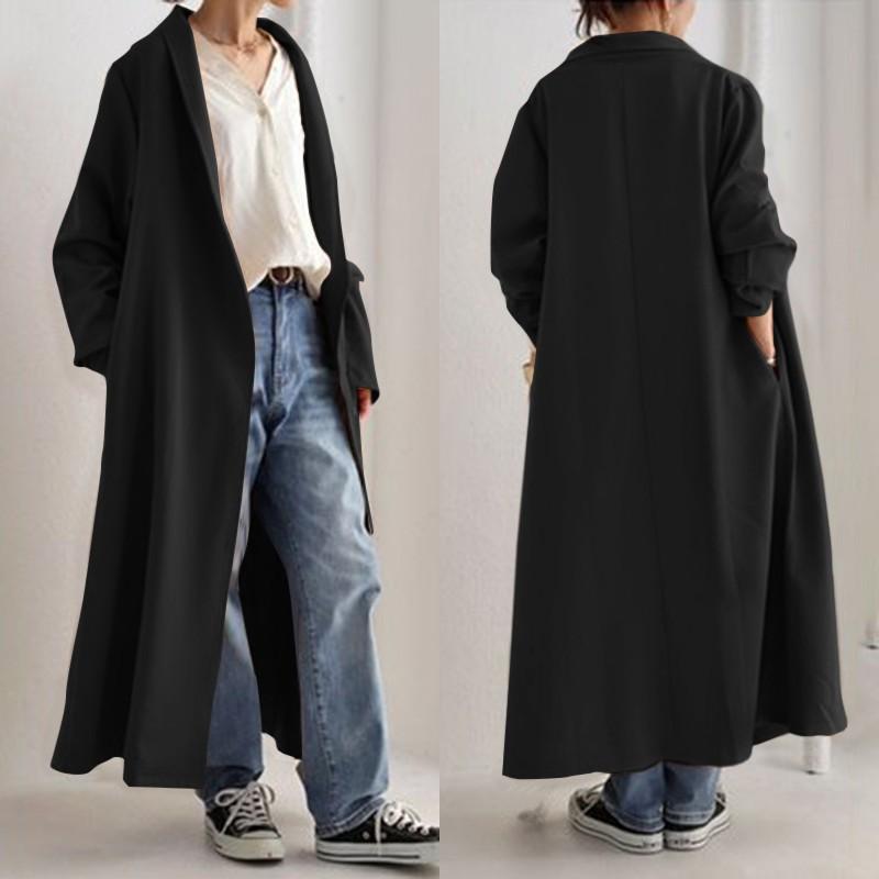 Stylish Women' Spring Outwears 2020 ZANZEA Solid Jackets Long Coats Casual Long Sleeve Button Cardigans Female Oversized Tunic, Black
Stylish Women' Spring Outwears 2020 ZANZEA Solid Jackets Long Coats Casual Long Sleeve Button Cardigans Female Oversized Tunic, Black