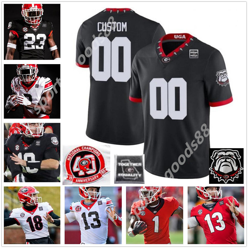 Custom Georgia Bulldogs Football 2020 UGA 40TH 100TH Blankenship Fromm Swift Pickens Zamir White JT Daniels Jersey, Colour 4
Custom Georgia Bulldogs Football 2020 UGA 40TH 100TH Blankenship Fromm Swift Pickens Zamir White JT Daniels Jersey, Colour 4