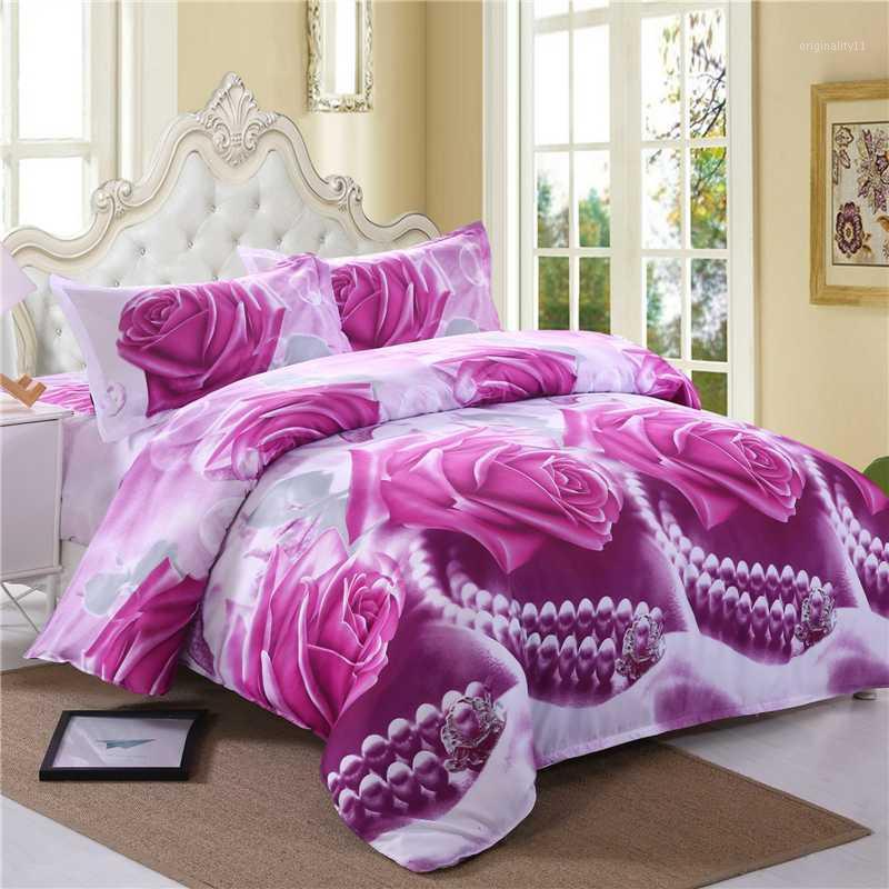 Purple Rose Flower Bedding Sets Adult Boy Girls Lover Duvet Cover Sets 4pcs Bed Linens Bed Sheet Pillowcase  Queen King Size1, White 
Purple Rose Flower Bedding Sets Adult Boy Girls Lover Duvet Cover Sets 4pcs Bed Linens Bed Sheet Pillowcase  Queen King Size1, White