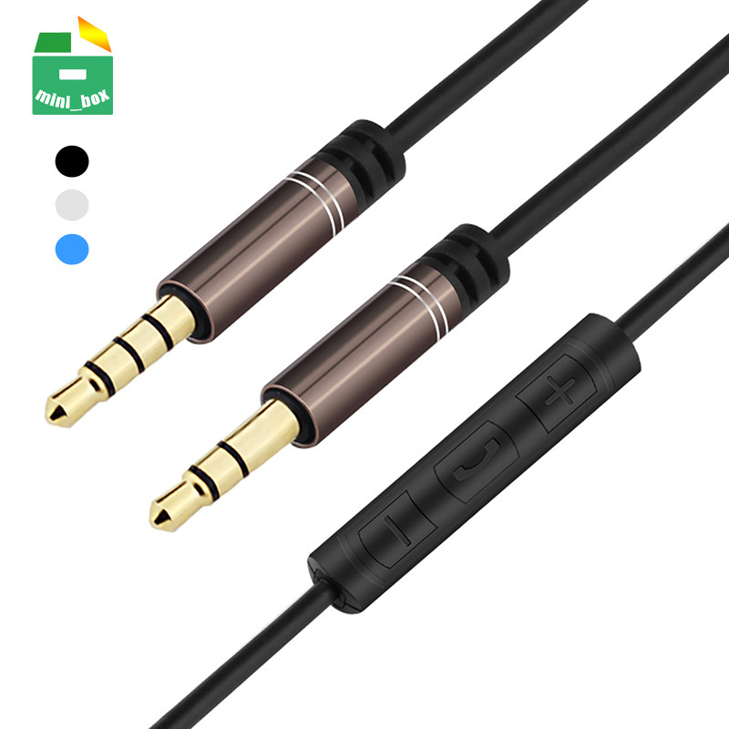 3.5mm Aux Audio Cables Male-Male Car Stereo With Microphone Volume Control for Cell Phone Tablets MP3 Speaker, Black
3.5mm Aux Audio Cables Male-Male Car Stereo With Microphone Volume Control for Cell Phone Tablets MP3 Speaker, Black