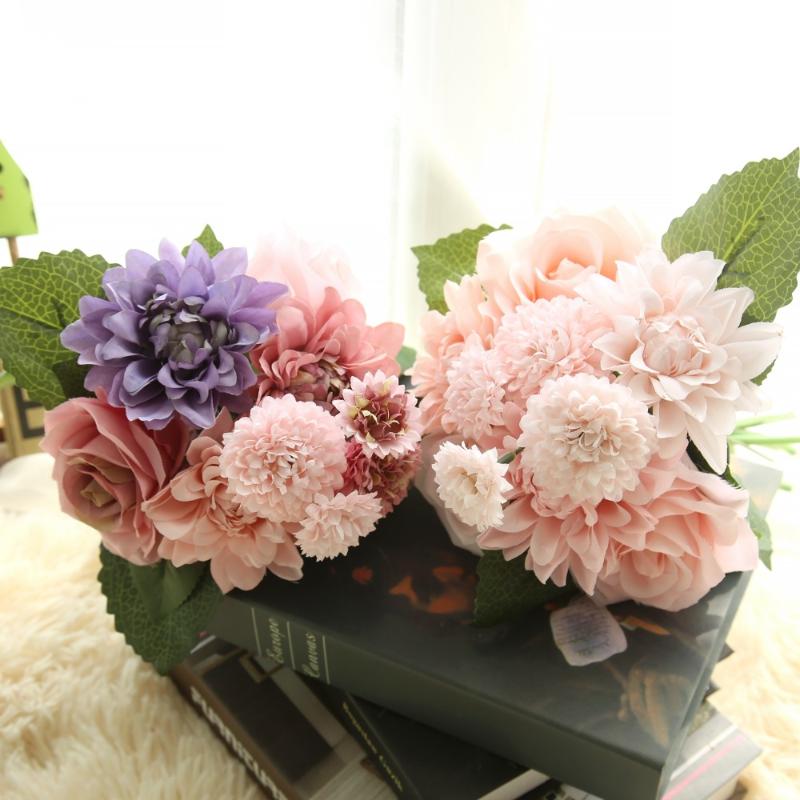 7colors Silk Flower Roses Dahlia Hybrid Artificial Flowers for Wedding Decoration Bridal Bouquet Home Decor Fake Flower
7colors Silk Flower Roses Dahlia Hybrid Artificial Flowers for Wedding Decoration Bridal Bouquet Home Decor Fake Flower