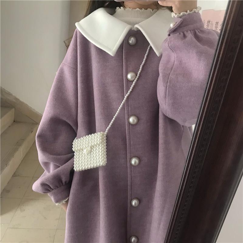 Women Purple Winter Long Coat Kawaii Japanese Style Student Ruched Lantern Sleeve Sweet Harajuku All-match Streetwear Girls, Purple regular
Women Purple Winter Long Coat Kawaii Japanese Style Student Ruched Lantern Sleeve Sweet Harajuku All-match Streetwear Girls, Purple regular