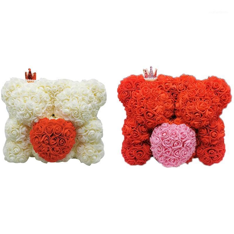 2 Pcs Two Teddy Rose Bear Heart Handmade Artificial Permanent Best Gift White+Red & Red+Pink(A)1 
2 Pcs Two Teddy Rose Bear Heart Handmade Artificial Permanent Best Gift White+Red & Red+Pink(A)1