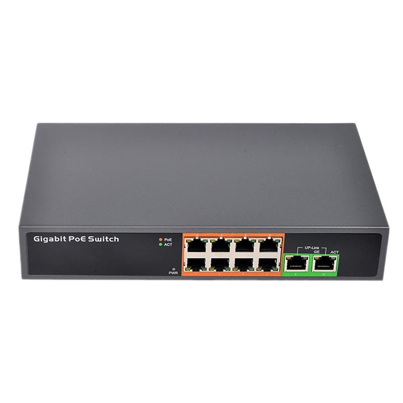 PSE1008G 8+2 All Gigabit Poe Switch 150W Power IEEE802.3Af/At Poe Network Ethernet Switch(EU Plug
PSE1008G 8+2 All Gigabit Poe Switch 150W Power IEEE802.3Af/At Poe Network Ethernet Switch(EU Plug