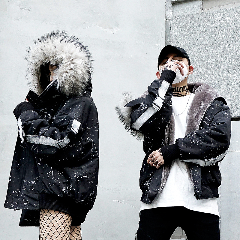New Winter Coat Men Fur Coat Oversize Men Hoody Long Sleeve Fur Jacket 201027