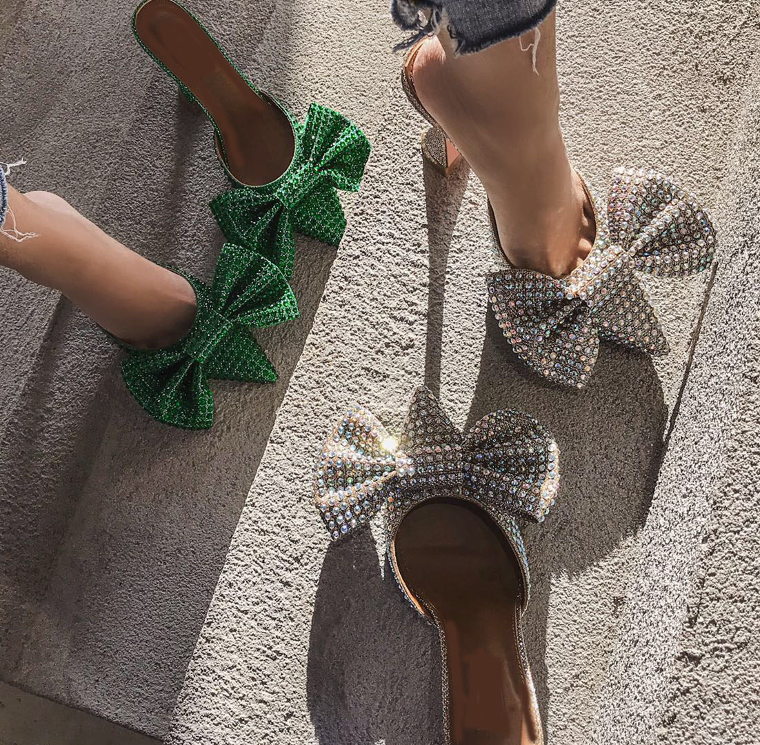 2021 New European and Big Bow Shallow Mouth Strass Glass of Wine Heels Women's Slippers Nbw6, Green(high nine cm)
2021 New European and Big Bow Shallow Mouth Strass Glass of Wine Heels Women's Slippers Nbw6, Green(high nine cm)