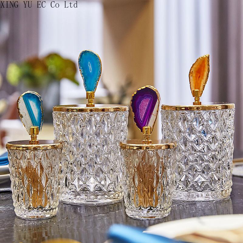 Agate Phnom Penh Glass Storage Bottle Candy Jar Living Room Coffee Table Toothpick Cotton Swab Jar Home Decoration Furnishings
Agate Phnom Penh Glass Storage Bottle Candy Jar Living Room Coffee Table Toothpick Cotton Swab Jar Home Decoration Furnishings