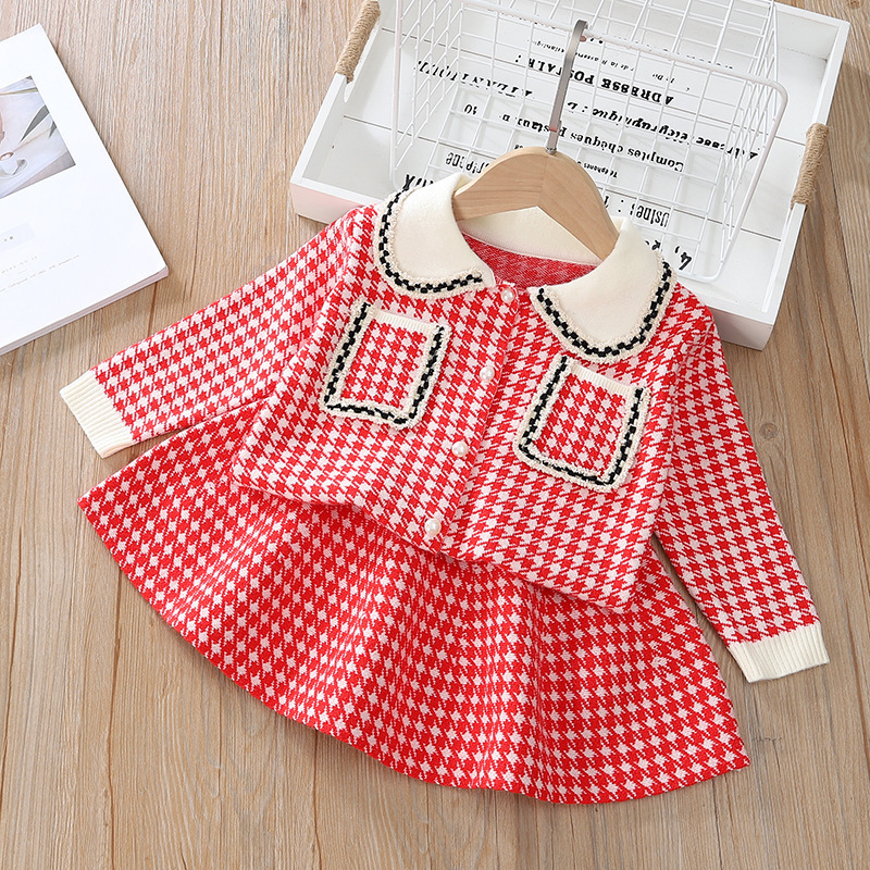 Children Clothing 2020 Winter Toddler Girls Clothes Sweater+Skirt 2pc Outfit Suit Kids Clothes Tracksuit For Girls Clothing Sets LJ200916