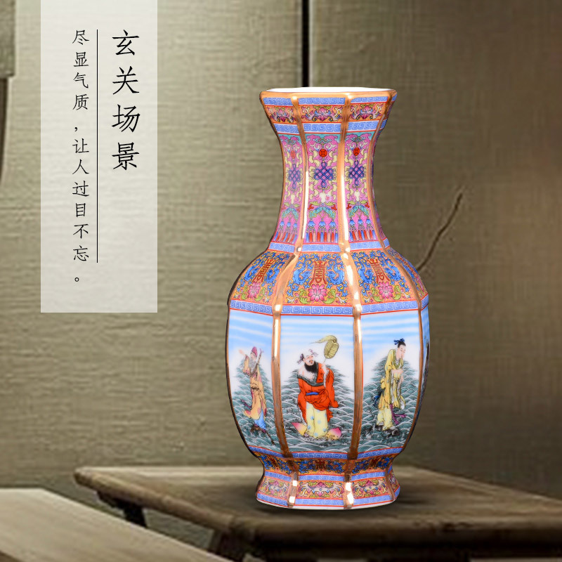 Antique Royal Chinese Porcelain Vase Decorative Flower Vase For Wedding Decoration Pot Jingdezhen Porcelain Vase Christmas Gift LJ201209