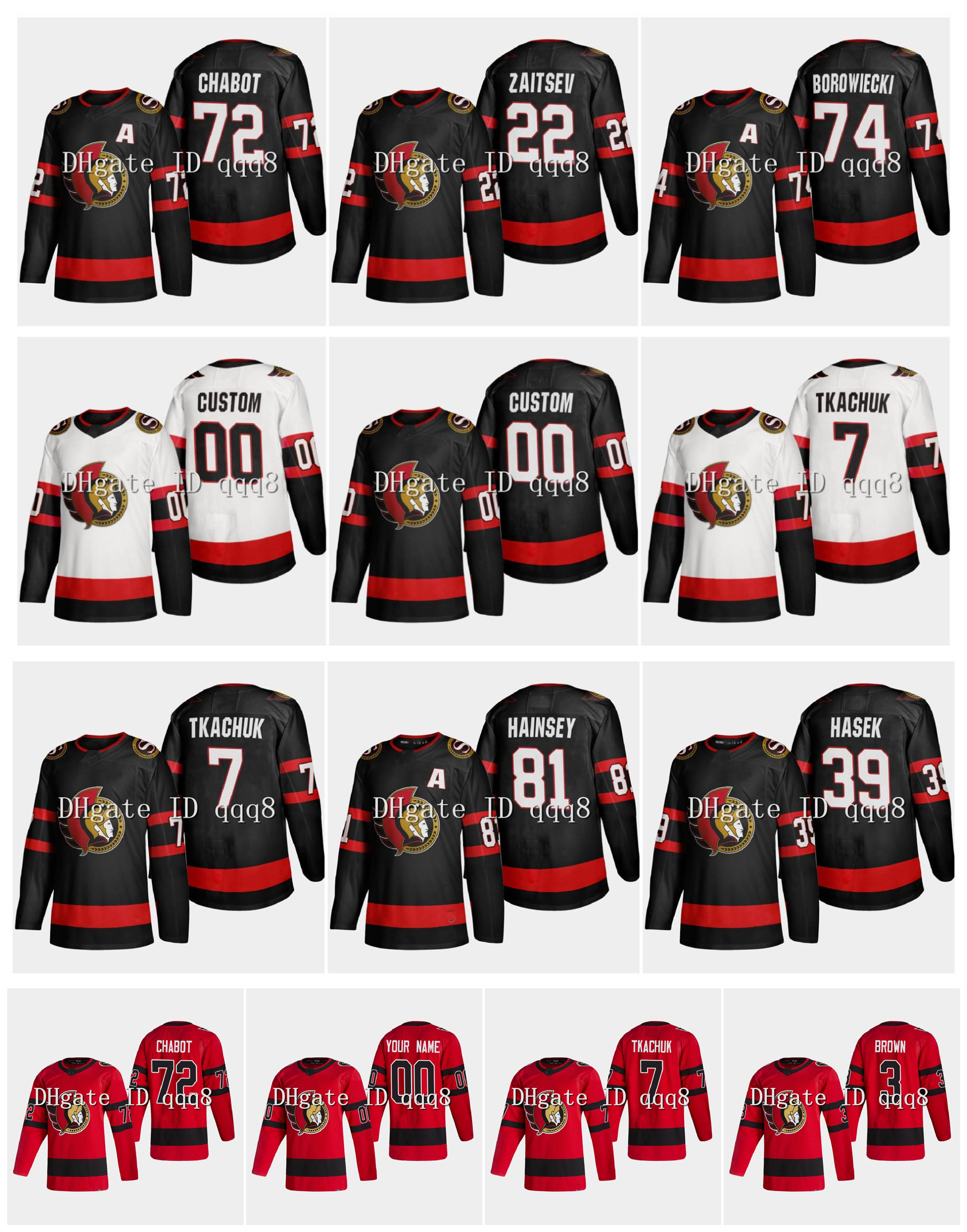Ottawa Senators Jersey 7 Brady Tkachuk 74 Mark Borowiec 30 Matt Murray 72 Thomas Chabot 81 Ron Hainsey 11 Daniel Alfredsson Hockey Jerseys, Men's
Ottawa Senators Jersey 7 Brady Tkachuk 74 Mark Borowiec 30 Matt Murray 72 Thomas Chabot 81 Ron Hainsey 11 Daniel Alfredsson Hockey Jerseys, Men's