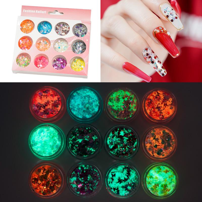 12Box/Set Nail Glitter Hexagon Glow In Dark Luminous Effect UV Gel Polish Sparkling Paillette For Nail Art Glitter Manicure
12Box/Set Nail Glitter Hexagon Glow In Dark Luminous Effect UV Gel Polish Sparkling Paillette For Nail Art Glitter Manicure