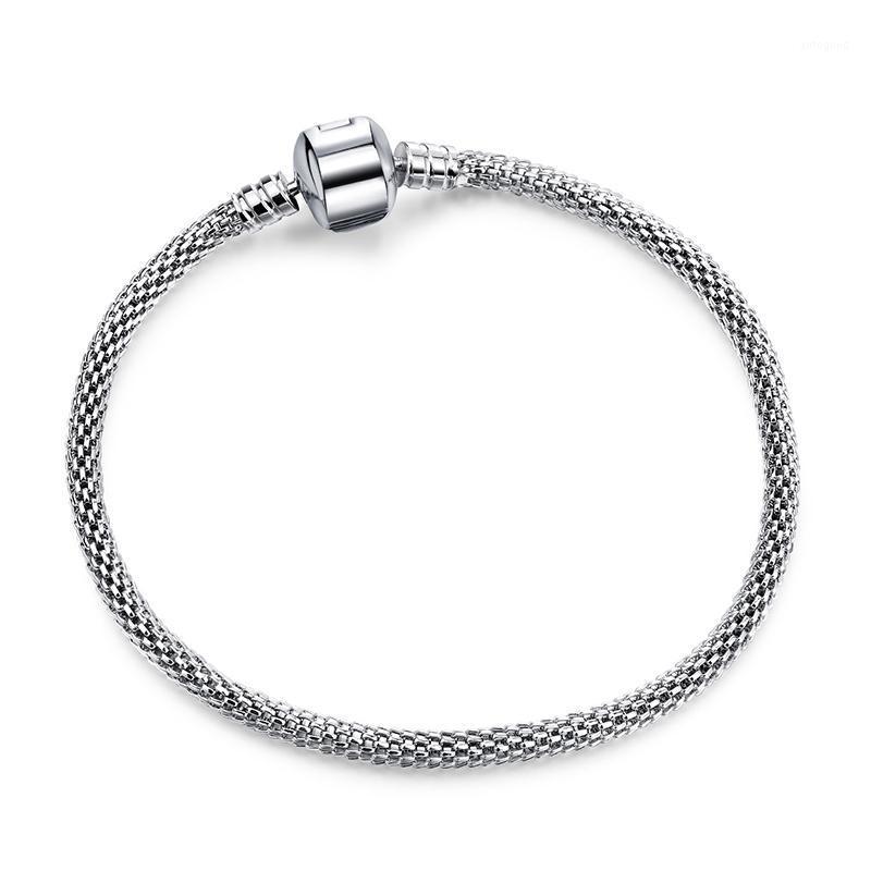 Charm Bracelets Silver Color Snake Chain Bracelet Bangle Fits Brand For Woman Man 17CM-21CM Jewelry Gift Drop1
Charm Bracelets Silver Color Snake Chain Bracelet Bangle Fits Brand For Woman Man 17CM-21CM Jewelry Gift Drop1