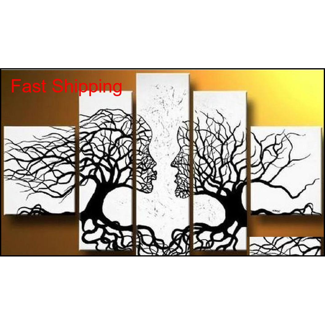 Shipping,Handmade Oil Painting On Canvas Tree Kiss Black White Abstract Modern 5Panel Set Large Wall Art Cheap Home Decor,Cx505 Fz1Tr
Shipping,Handmade Oil Painting On Canvas Tree Kiss Black White Abstract Modern 5Panel Set Large Wall Art Cheap Home Decor,Cx505 Fz1Tr