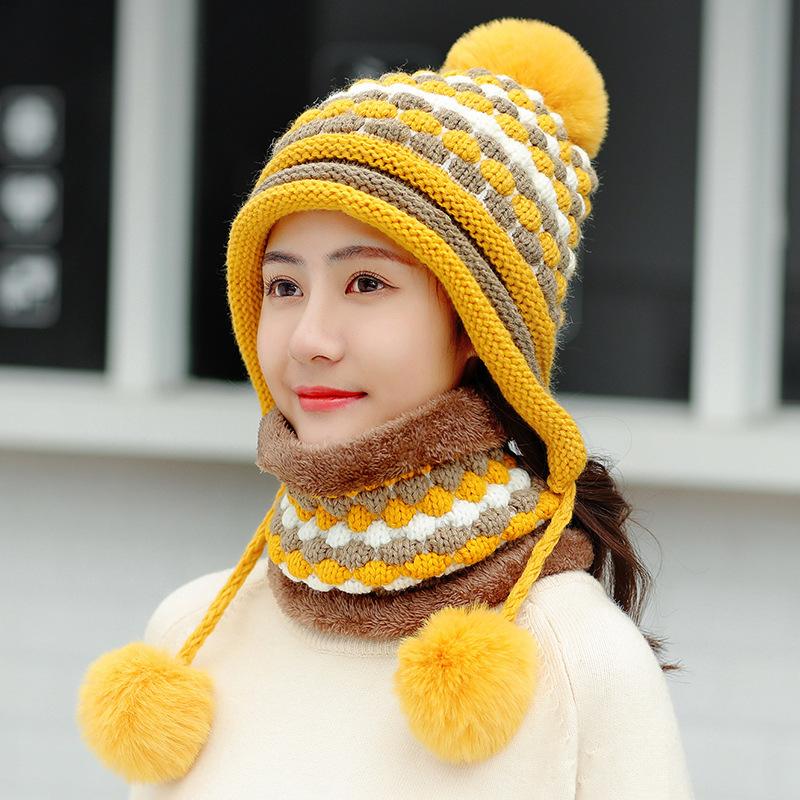 Winter knitted Beanies Hats Women Thick Warm Beanie Skullies Hat Female knit Bonnet Beanie Caps Outdoor Riding Sets, Hat-3
Winter knitted Beanies Hats Women Thick Warm Beanie Skullies Hat Female knit Bonnet Beanie Caps Outdoor Riding Sets, Hat-3