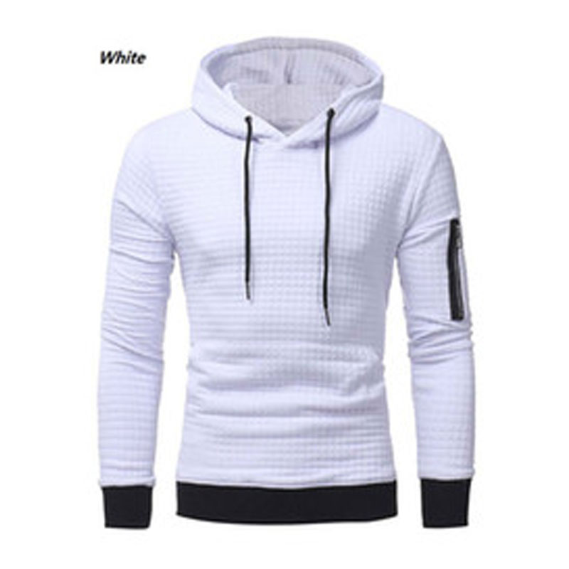 Foreign trade wholesale spring, autumn and winter new casual fashion men's simple solid color arm zipper decoration hooded pullover sweater, Black
Foreign trade wholesale spring, autumn and winter new casual fashion men's simple solid color arm zipper decoration hooded pullover sweater, Black