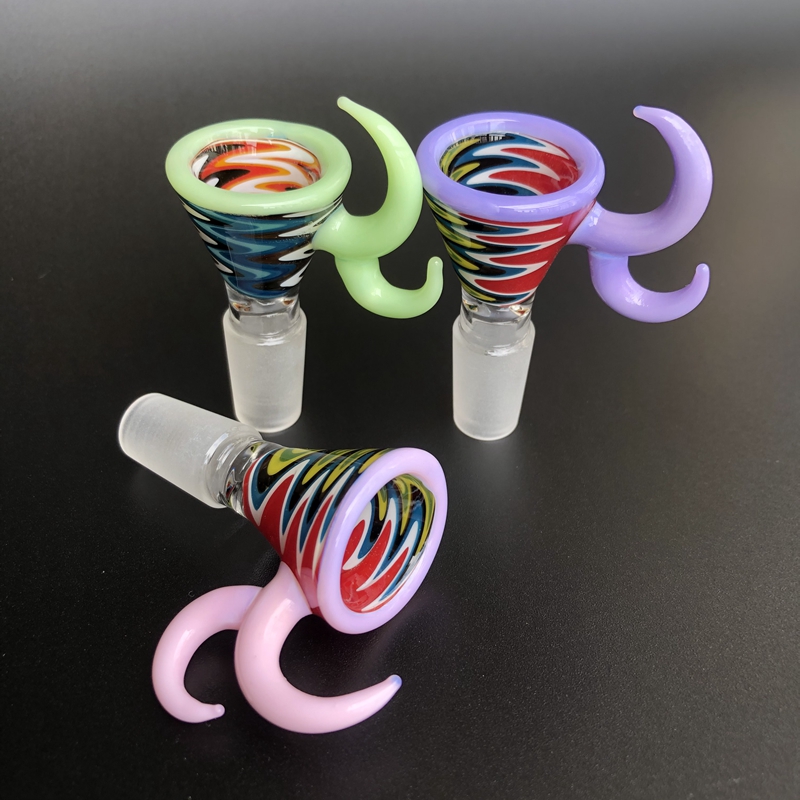 DHL US Color 14mm 18mm Male Glass Bowl Handle Beautiful Slide Bowl Piece Wig Wag Smoking Accessories For Water Bongs Dab Rigs
DHL US Color 14mm 18mm Male Glass Bowl Handle Beautiful Slide Bowl Piece Wig Wag Smoking Accessories For Water Bongs Dab Rigs