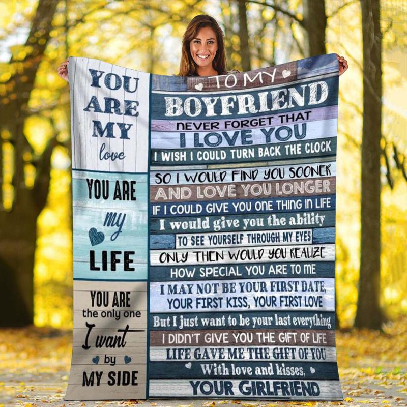 Gift Letter To My Boyfriend 3D Printed Fleece Blanket for Beds Thick Quilt Fashion Throw Blanket From Love Your Girlfriend
Gift Letter To My Boyfriend 3D Printed Fleece Blanket for Beds Thick Quilt Fashion Throw Blanket From Love Your Girlfriend