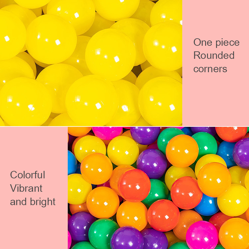 100pcs 5.5cm Plastic Ocean Ball Multi Coloured Toys Kids Baby Playroom Pool Swimming Bath Pit Tent Water Toy Balls 201216