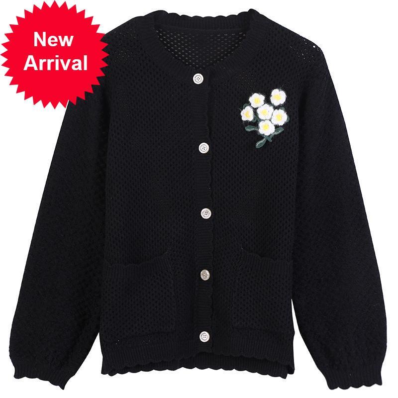 2021 New Design of the Sweet White Long Black Clothing Floral Female Winter Embroidered Hollow Cardigan 00j6
2021 New Design of the Sweet White Long Black Clothing Floral Female Winter Embroidered Hollow Cardigan 00j6