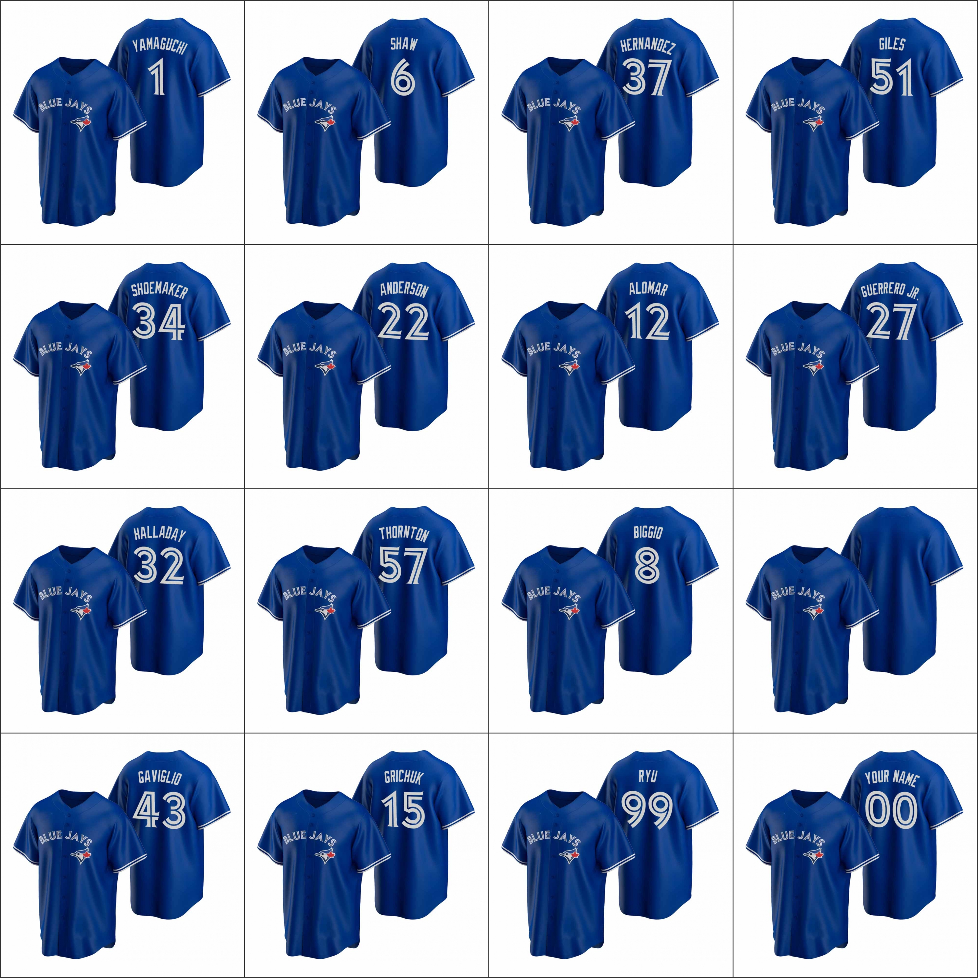 Toronto Blue Jays #27 Vladimir Guerrero Jr. 99 Hyun-Jin Ryu 12 Alomar Men Women Youth Custom Royal Replica Alternate Jersey, Black
Toronto Blue Jays #27 Vladimir Guerrero Jr. 99 Hyun-Jin Ryu 12 Alomar Men Women Youth Custom Royal Replica Alternate Jersey, Black