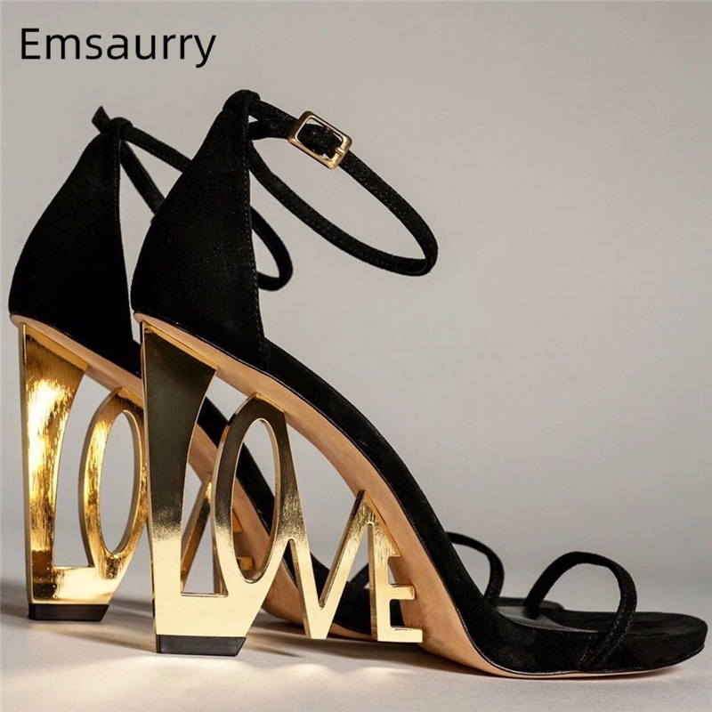New Design Letter-Love Gladiator Sandals Women Sexy One-strap Strange High Heels Fretwork Heel Summer Party Shoes Q1217, Black
New Design Letter-Love Gladiator Sandals Women Sexy One-strap Strange High Heels Fretwork Heel Summer Party Shoes Q1217, Black