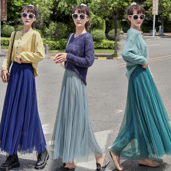 2020 Fashion Elegant Elastic wasitband Maxi Mesh tulle skirts pleated skirts for women 10 colors are available1, Dark grey
2020 Fashion Elegant Elastic wasitband Maxi Mesh tulle skirts pleated skirts for women 10 colors are available1, Dark grey