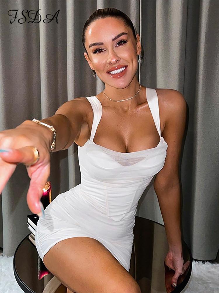 Casual Dresses FSDA Sleeveless Mesh White 2022 Summer Y2K Women Club Sexy Backless Evening Bandage Bodycon Dress Party, Black;gray
Casual Dresses FSDA Sleeveless Mesh White 2022 Summer Y2K Women Club Sexy Backless Evening Bandage Bodycon Dress Party, Black;gray