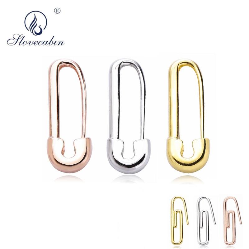 Slovecabin 925 Sterling Silver Clasp Safety Pin Ear Single Dangle Earring CZ Luxury Fashion Jewelry Wedding Women Accessories
Slovecabin 925 Sterling Silver Clasp Safety Pin Ear Single Dangle Earring CZ Luxury Fashion Jewelry Wedding Women Accessories