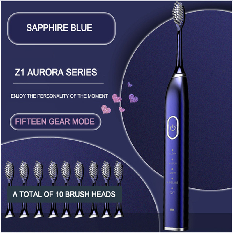 VIP Ultrasonic Sonic Electric Toothbrush 10 Mode USB Rechargeable Electronic Tooth Brush Waterproof Teeth Whitening Dental Brush 201114
VIP Ultrasonic Sonic Electric Toothbrush 10 Mode USB Rechargeable Electronic Tooth Brush Waterproof Teeth Whitening Dental Brush 201114