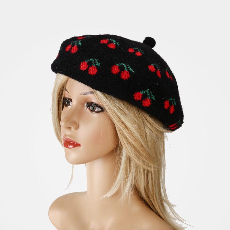 Fashion Wool Berets Hat Women Cherry Pattern Newsboy Hat Casual Artist Painter Cap Autumn Winter Streetwear boinas para mujer, Beige
Fashion Wool Berets Hat Women Cherry Pattern Newsboy Hat Casual Artist Painter Cap Autumn Winter Streetwear boinas para mujer, Beige