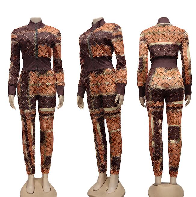 Women Two Piece Set Top and Pants Casual Tracksuits Stand Collar Long Sleeve Jacket Pants Sportwear With Pattern Print Designer Sweatsuits Clothing, Orange
Women Two Piece Set Top and Pants Casual Tracksuits Stand Collar Long Sleeve Jacket Pants Sportwear With Pattern Print Designer Sweatsuits Clothing, Orange