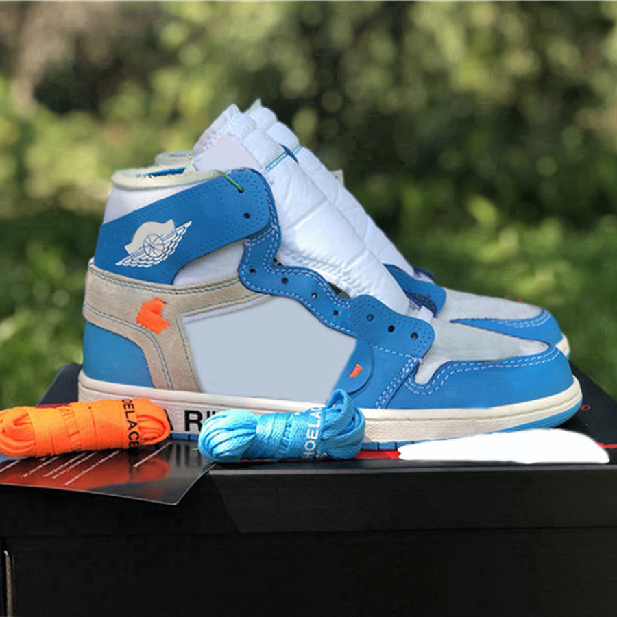 Authentic 1 High OG UNC Off Outdoor Shoes Man Women White Powder University Blue Dark Cone Black Red Chicago Yellow Sneakers With Box
Authentic 1 High OG UNC Off Outdoor Shoes Man Women White Powder University Blue Dark Cone Black Red Chicago Yellow Sneakers With Box