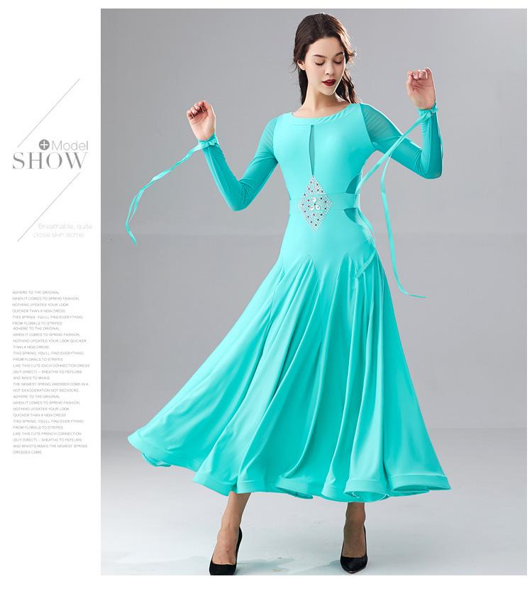 ballroom dance dress ball dress modern dance costumes waltz latin ballroom standard rumba costumes, See chart
ballroom dance dress ball dress modern dance costumes waltz latin ballroom standard rumba costumes, See chart