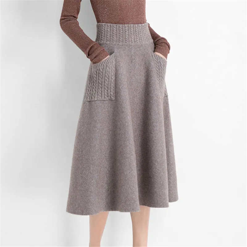 Half-length Skirt Autumn and Winter Women's Flower Bud Skirt New Knitted Ins Double Pocket Fluffy Loose Woolen Mid-length, Black
Half-length Skirt Autumn and Winter Women's Flower Bud Skirt New Knitted Ins Double Pocket Fluffy Loose Woolen Mid-length, Black