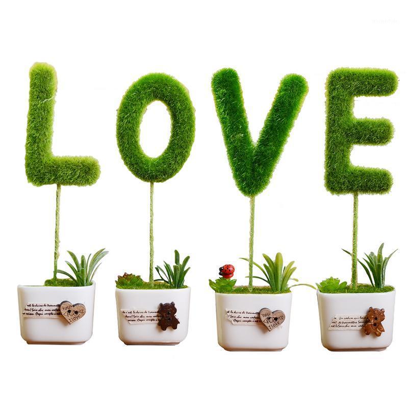 Simulation Plant Flower LOVE Planting Flocking Flower Pot Set Home Decoration1, Green
Simulation Plant Flower LOVE Planting Flocking Flower Pot Set Home Decoration1, Green