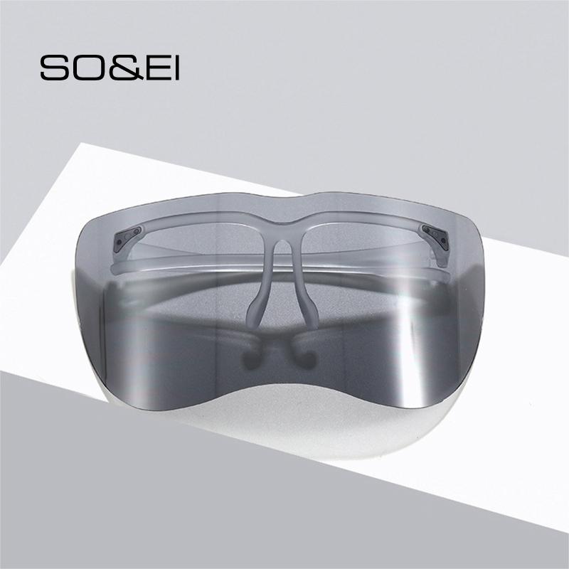 SO&EI Oversized One Piece Rimless Goggle Men Sports Driving Windproof Sunglasses Fashion Clear Ocean Lens Women Big Shades Mask
SO&EI Oversized One Piece Rimless Goggle Men Sports Driving Windproof Sunglasses Fashion Clear Ocean Lens Women Big Shades Mask