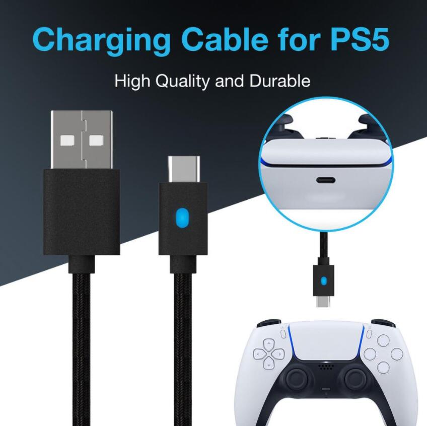 3M Type -C Charger Cable For PS5 Controller Power Charging Cord For Playstation 5 Gampad Joystick Game Accessories with retail box
