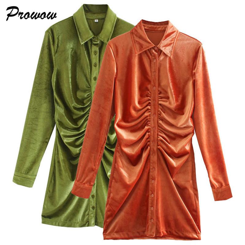 Sexy Dress For Women Single Breasted Slim Shirt Dress Fashion Pleated Velvet Vintage Female Dresses Vestidos Mujer, Green
Sexy Dress For Women Single Breasted Slim Shirt Dress Fashion Pleated Velvet Vintage Female Dresses Vestidos Mujer, Green