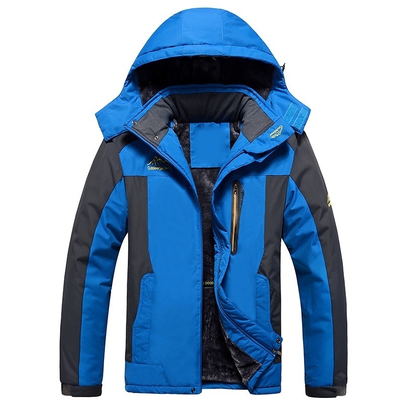 Men's Fishing Jackets Winter Waterproof Warm Coat Men Fleece Thick Outwear Overcoat Male Outdoor Mountain Skiing Jacket 6XL 201127
