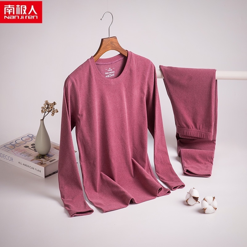 NANJIREN Woman Thermal Underwear Set Women Pajama Set Sleepwear Grils Solid High Quality LongJohns Set Long Shirts Long Trousers 201027