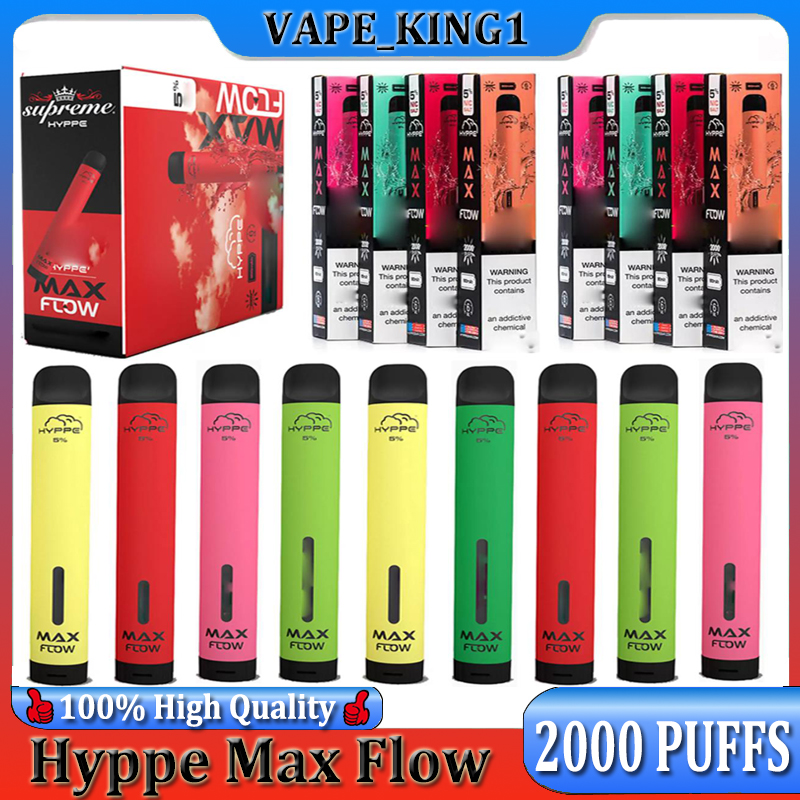 HYPPE Max Flow Disposable Vape Pen Electronic Cigarettes Starter Kit Pod Device 2000 Puffs Pre Filled 6ML 900mAh Battery Vapors Wholesale dhl Fast Ship
HYPPE Max Flow Disposable Vape Pen Electronic Cigarettes Starter Kit Pod Device 2000 Puffs Pre Filled 6ML 900mAh Battery Vapors Wholesale dhl Fast Ship