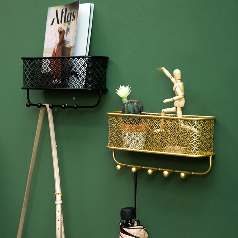 North Creative Golden Iron Shelf for Cosmetic Multi-functional Bathroom Toiletries Storage Rack Fashion Key Holder Wall Decor
North Creative Golden Iron Shelf for Cosmetic Multi-functional Bathroom Toiletries Storage Rack Fashion Key Holder Wall Decor